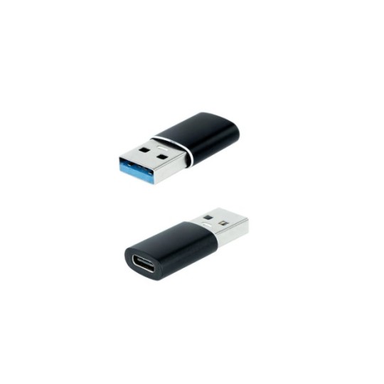 Adattatore USB 3.1 Nanocable USB a to USB Typce C Alluminio Nero