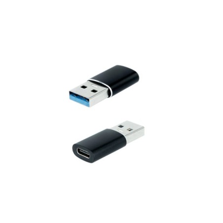Adattatore USB 3.1 Nanocable USB a to USB Typce C Alluminio Nero