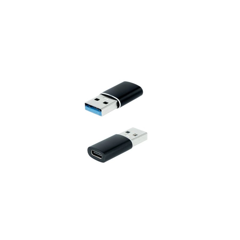 Adattatore USB 3.1 Nanocable USB a to USB Typce C Alluminio Nero