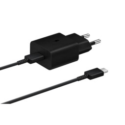Caricabatterie + Cavo Samsung USB type C 15W 1mt Nero EP-T1510XBEGEU