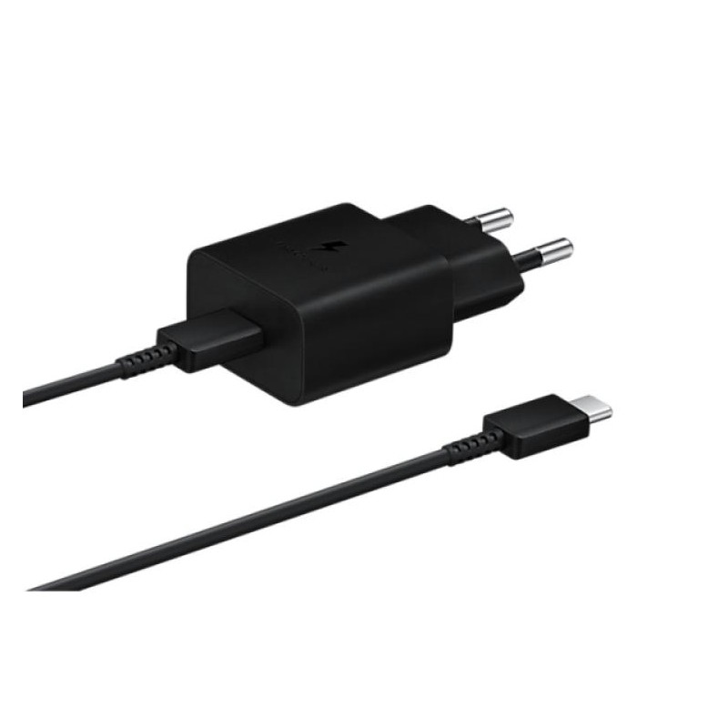 Caricabatterie + Cavo Samsung USB type C 15W 1mt Nero EP-T1510XBEGEU