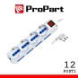 Multipresa 12 Posti Bipasso/Schuko 16A 250V MAX 3500W cavo 3mt