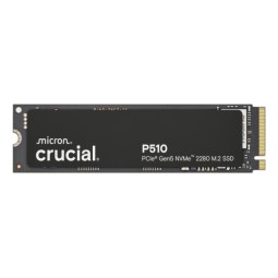 SSD M.2 Crucial P510 1 TB M.2 PCI Express 5.0 NVMe TLC Velocità di lettura: 11000 MB/s, Velocità di scrittura: 9500 MB/s