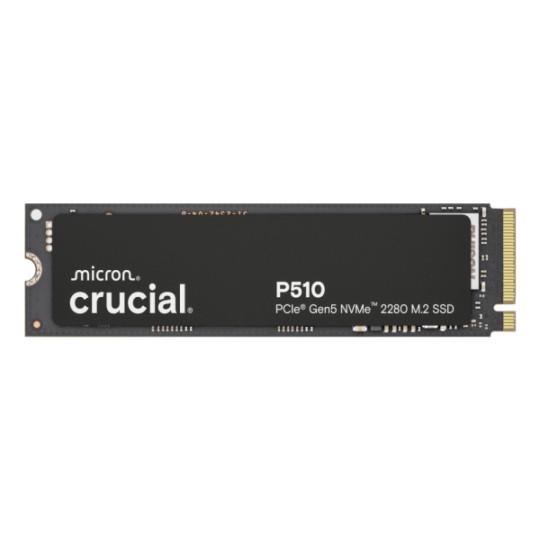 SSD M.2 Crucial P510 1 TB M.2 PCI Express 5.0 NVMe TLC Velocità di lettura: 11000 MB/s, Velocità di scrittura: 9500 MB/s