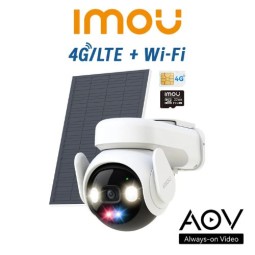 Telecamera videosorveglianza Imou AOVPT4GKIT 5Mpx 3K WIFI+4G+ batteria+pannelllo solare con SIM inclusa