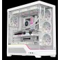 Case Itek SHOWBUI WAVE 82W ATX, 4x Ventole ARGB, pannello frontale e laterale in vetro temperato, Bianco