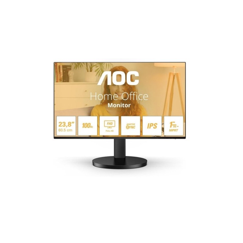 Monitor 24" AOC 24B3HA2 IPS 1920x1080 100HZ 4ms 250cd/mq 1.300:1 (20.000.000:1) 2x2W MM VGA HDMI