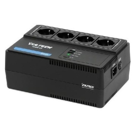 Gruppo di continuità 700VA UPS700VA-XS Line Interactive Con OndaPseudosinuosidale 2 USB con software 4 prese elettriche bipasso