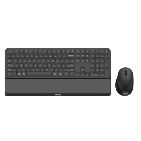 Kit Tastiere e mouse Wireless Philips SPT6607B/34 Nero